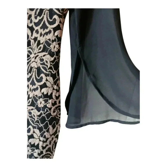 Lace sequin classy black cocktail dress - Picture 5 of 10